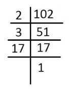 Factor tree for 102