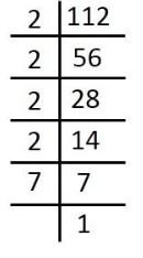 Factor tree for 112