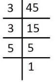 Factor tree for 45